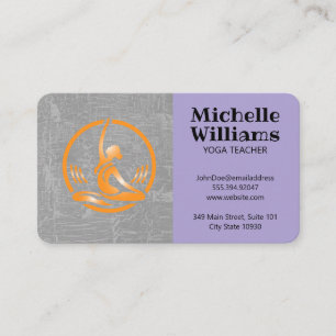 Carte De Visite Femme s'étirant Méditation de yoga