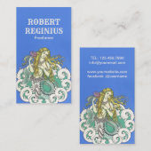 Carte De Visite Femme Sirène Art Vintage g8678 (Devant / Derrière)