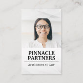 Carte De Visite Femme souriante | Logo Justice (Devant)