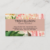 Carte De Visite Femme victorienne à fleurs roses Régence (Dos)