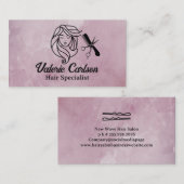 Carte De Visite Femmes avec de beaux cheveux | Outils Salon (Devant / Derrière)