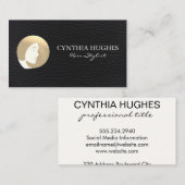 Carte De Visite Femmes Cheveux Cuir noir (Devant / Derrière)