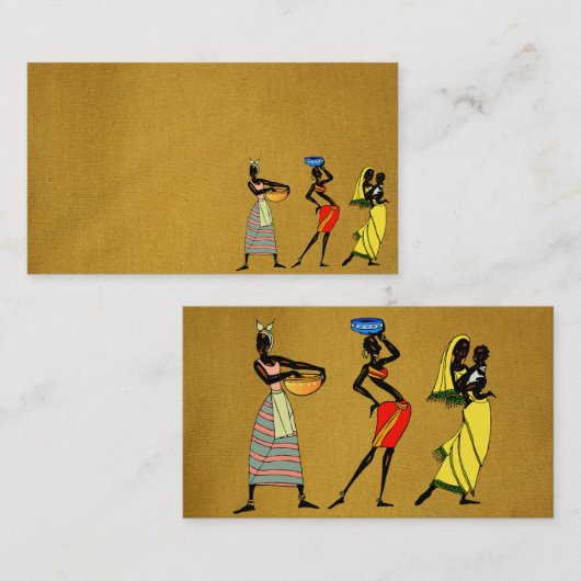 Carte De Visite Femmes d'Afrique (Devant / Derrière)