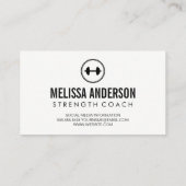 Carte De Visite Femmes levant Kettle Bell Poids | Fitness (Dos)