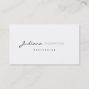 Carte De Visite femmes minimalistes blanches