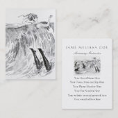 Carte De Visite Femmes nageant en mer - bilatérale (Devant / Derrière)