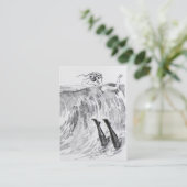 Carte De Visite Femmes nageant en mer - bilatérale (Debout devant)