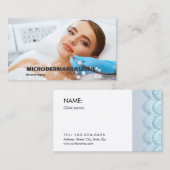 Carte De Visite Femmes obtenant le traitement de peau de (Devant / Derrière)