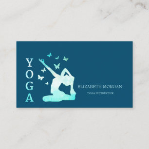 Carte De Visite Femmes professionnelles élégantes silhouette yoga