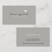 Carte De Visite femmes professionnelles grises (Devant / Derrière)