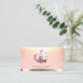 Carte De Visite Femmes professionnelles Lotus Yoga (Debout devant)