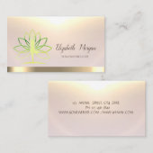 Carte De Visite Femmes Silhouette Lotus Instructeur de Yoga (Devant / Derrière)