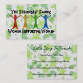 Carte De Visite Femmes soutenant des femmes (Devant / Derrière)