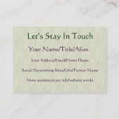 Carte De Visite Femmes unies (Dos)