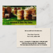 Carte De Visite Fenaison des ventes de service ou de foin (Devant / Derrière)