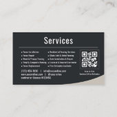 Carte De Visite Fence Builder QR Code Professional (Dos)