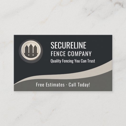 Carte De Visite Fence Builder QR Code Professional (Devant)