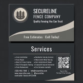 Carte De Visite Fence Builder QR Code Professional