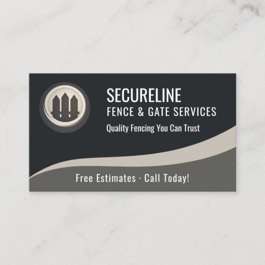 Carte De Visite Fence & Gate Services (Devant)
