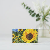 Carte De Visite Fence painted de Sunflowers (Debout devant)
