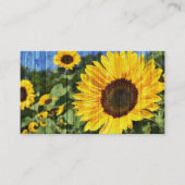 Carte De Visite Fence painted de Sunflowers (Devant)