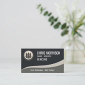 Carte De Visite Fencing Fence Builder QR Code (Debout devant)