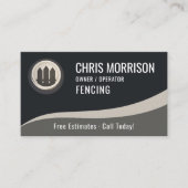 Carte De Visite Fencing Fence Builder QR Code (Devant)