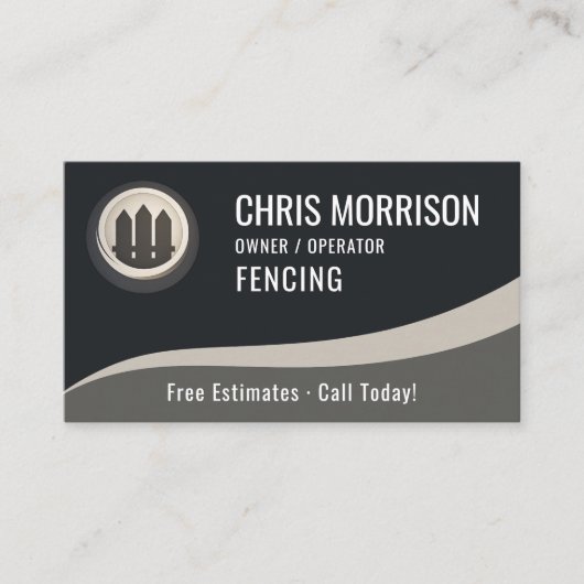 Carte De Visite Fencing Fence Builder QR Code (Devant)