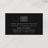 Carte De Visite Fencing Fence Contractor QR Code (Devant)