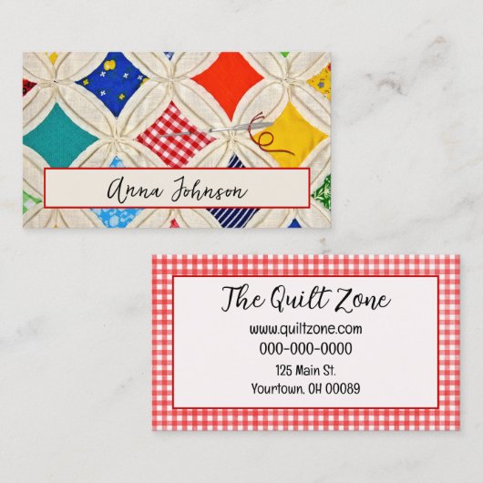 Carte De Visite Fenêtre de la cathédrale Couvert d'aiguille (Devant / Derrière)