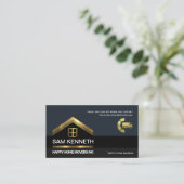 Carte De Visite Fenêtre de toit d'or Construction de la maison Tra (Debout devant)