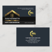 Carte De Visite Fenêtre de toit d'or Construction de la maison Tra (Devant / Derrière)