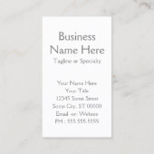 Carte De Visite fenêtre de ville d'hiver (Dos)