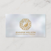 Carte De Visite Feng Shui Bagua or et perle de luxe (Devant)