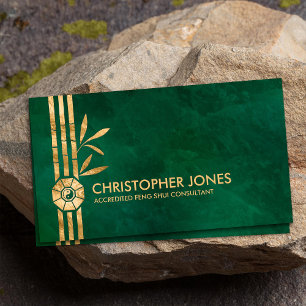 Carte De Visite Feng Shui Bagua / Pakua et Lucky bambou