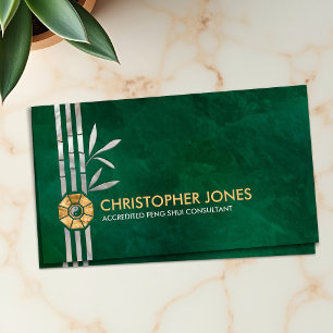 Carte De Visite Feng Shui Bagua / Pakua et Lucky bambou