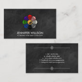 Carte De Visite Feng Shui Bagua Pakua Lotus Petals (Devant / Derrière)