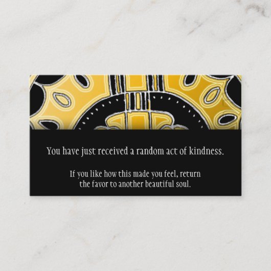 Carte De Visite Feng Shui Succès Affirmation Loi D'Attraction (Devant)