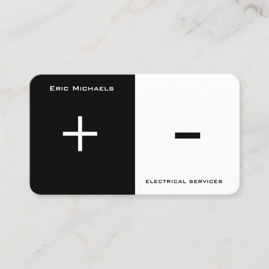 Carte De Visite Fente bilatérale d'art électrique (Devant)