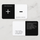 Carte De Visite Fente bilatérale d'art électrique (Devant / Derrière)