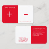 Carte De Visite Fente bilatérale d'art électrique (Devant / Derrière)