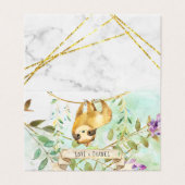 Carte De Visite Fente tropicale | MERCI BABY SHOWER (Extérieur déplié)