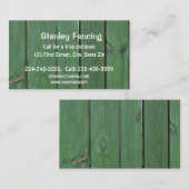 Carte De Visite Fentes de clôture personnalisées (Devant / Derrière)