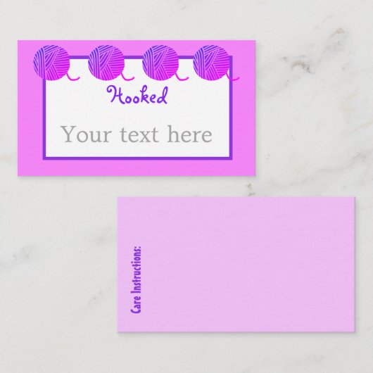 Carte De Visite Fer Crochet/Knit (Devant / Derrière)