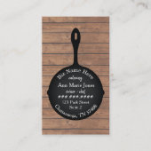 Carte De Visite Fer Skillet Restaurant Rustique Traiteur (Devant)