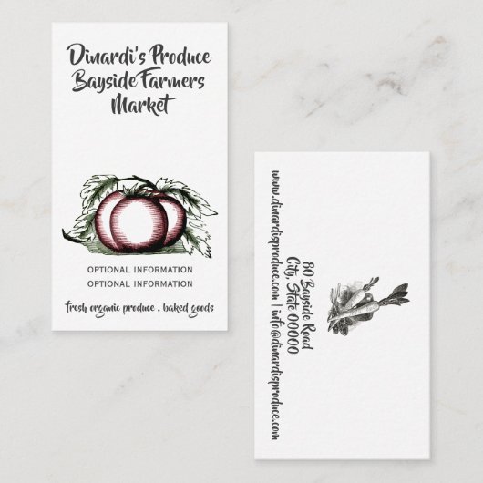 Carte De Visite Ferme (Devant / Derrière)