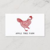 Carte De Visite Ferme à oeufs de volaille de poule de poule (Devant)