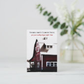 Carte De Visite Ferme agricole vivante de pays rouge de grange (Debout devant)