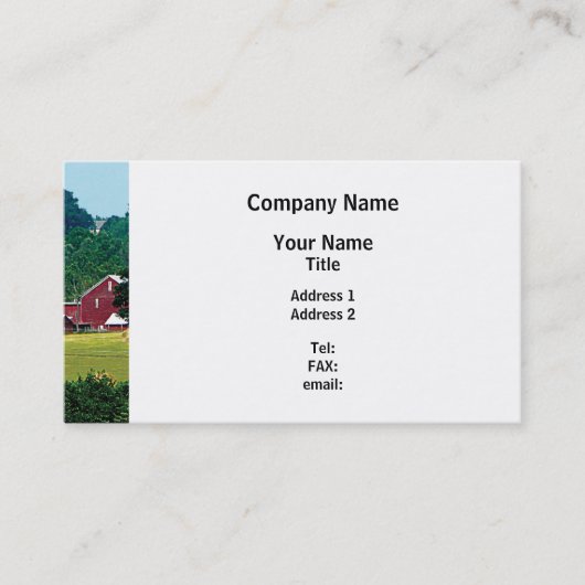 Carte De Visite Ferme au loin (Devant)