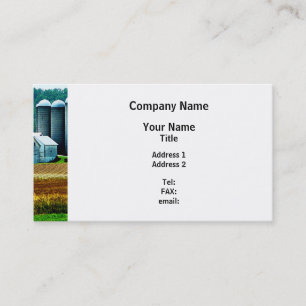 Carte De Visite Ferme Avec Silos Blancs